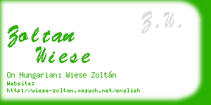 zoltan wiese business card