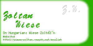 zoltan wiese business card